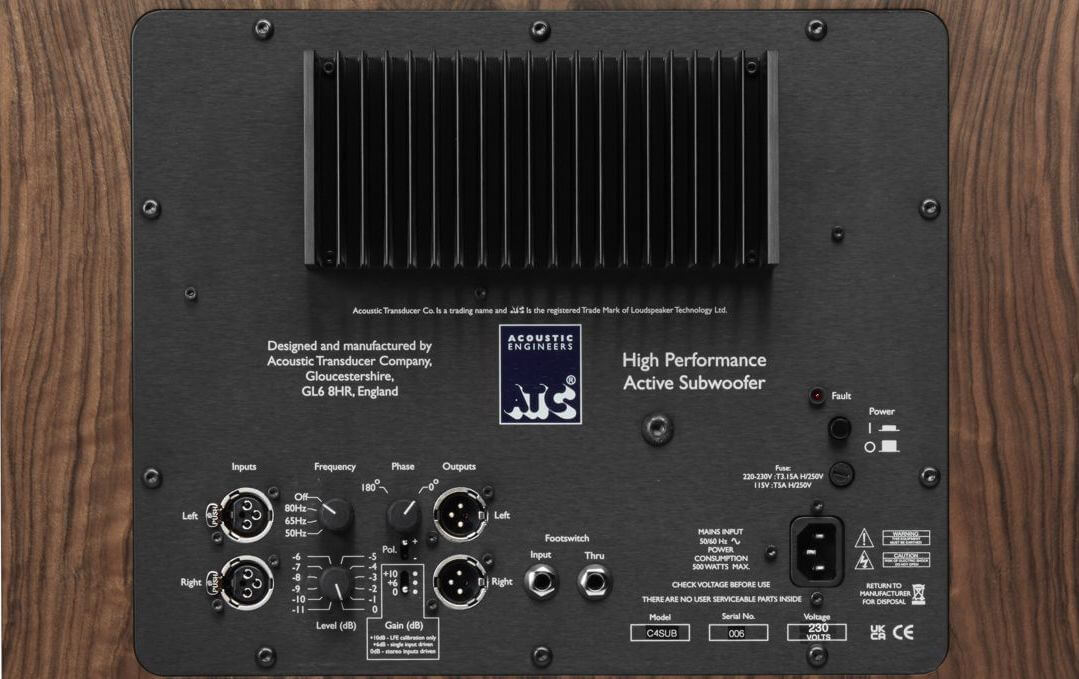 ATC C4 Sub Mk2 Rear Panel