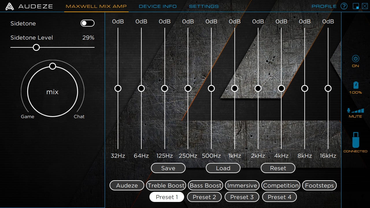 Audeze Maxwell EQ settings