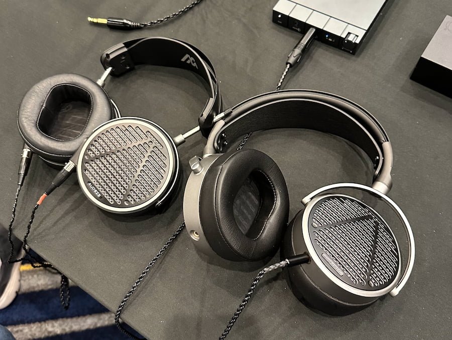 Audeze MM-500 (left) and MM-100 (right) at CanJam SoCal 2023