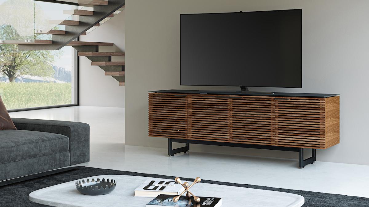 BDI Corridor 8179 Modern TV Cabinet Natural Walnut Finish