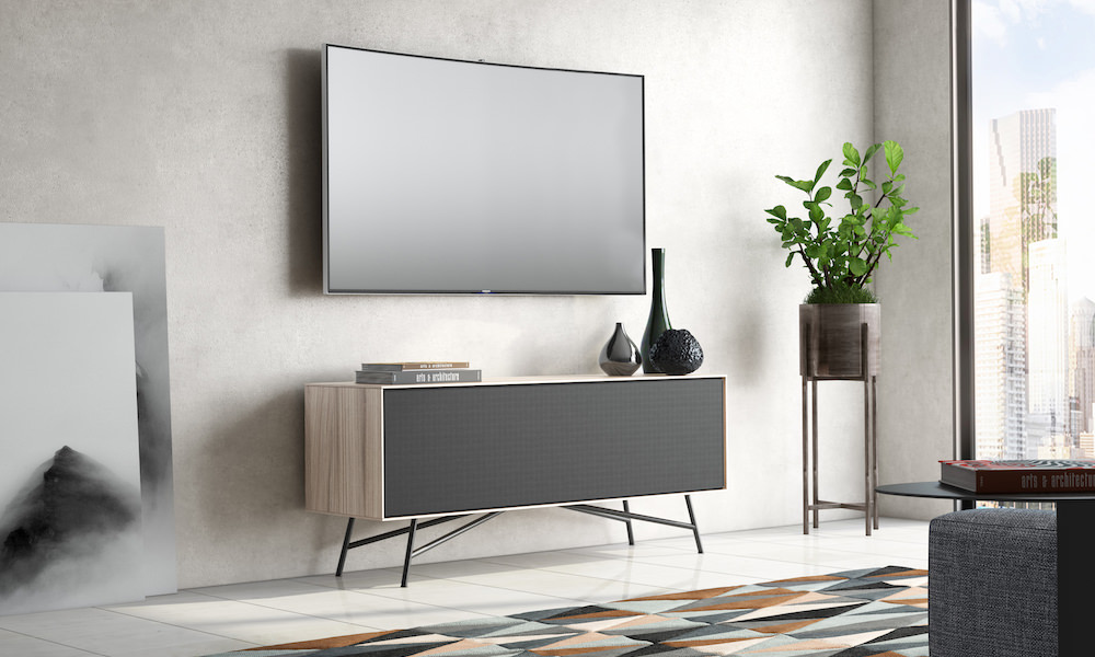 BDI Sector 7527 Modern Media Console with TV (Strata)