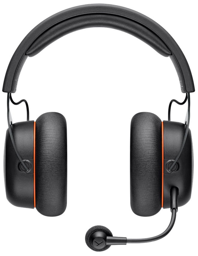 Beyerdynamic MMX 200 Wireless Gaming Headphones in Black with mic boom front view