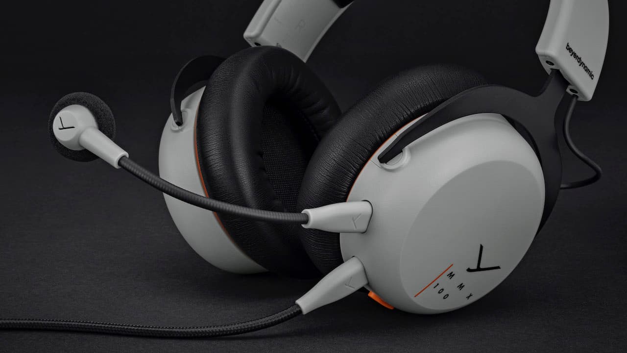 Beyerdynamic MMX100 Grey Gaming Headphones Closeup