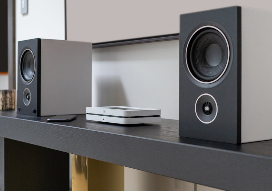 Bluesound NODE with PSB AM3 Powered Speakers