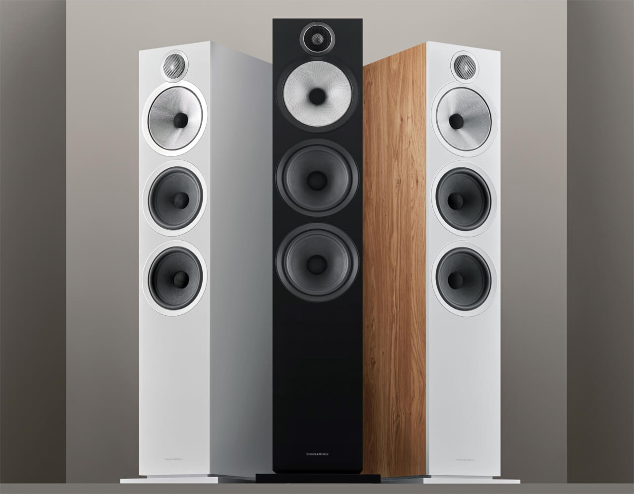 Bowers & Wilkins 603 S3 Loudspeakers in White, Black and Oak