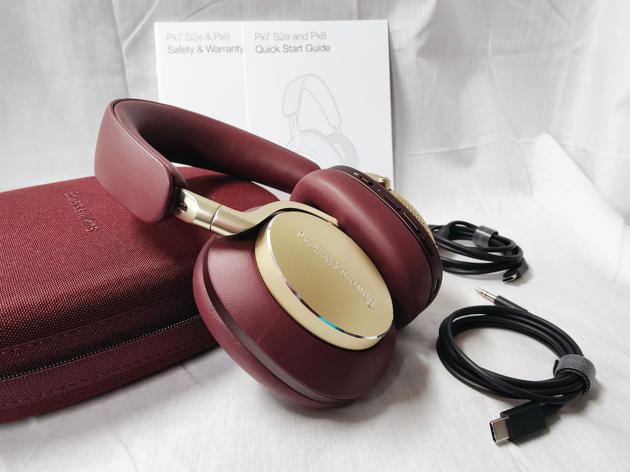 Bowers & Wilkins Px8 Royal Burgundy Headphones and Accessories Kit