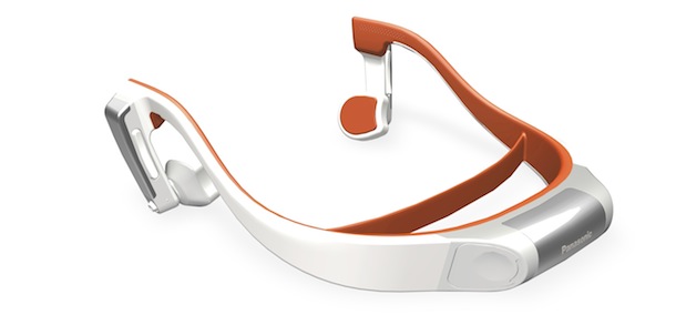 Panasonic RP-BTGS10 Bone Conduction Headphone - white orange