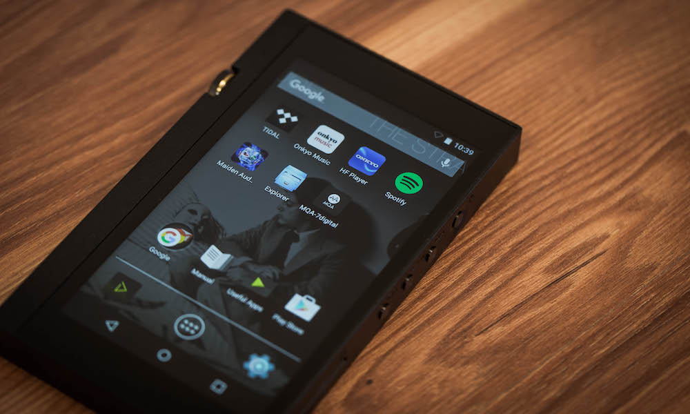 Onkyo DP-X1A Digital Audio Player on table