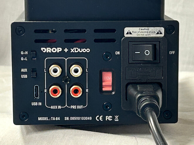 Drop+Xduoo TA-84 Rear Connections