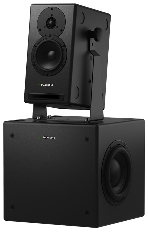 Dynaudio Core 5 and Core Sub Compact Subwoofer with mounting bracket