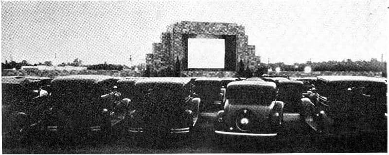 First Drive-in Movie Theater Camden, NJ 1933