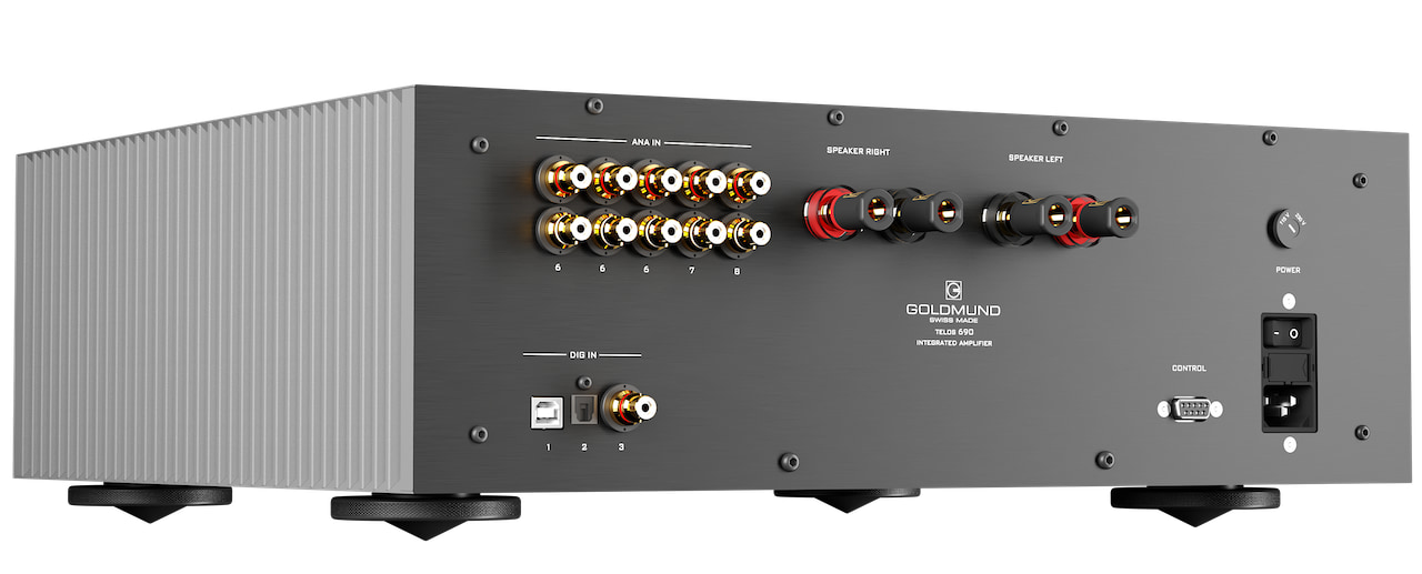 Goldmund Telos 690 Stereo Integrated Amplifier Left Rear Angle