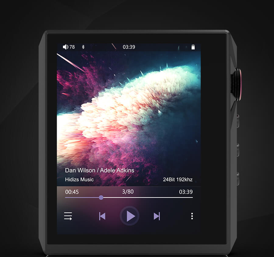 Hidizs AP80 PRO-X Portable Balanced Lossless MQA Music Player Black Front