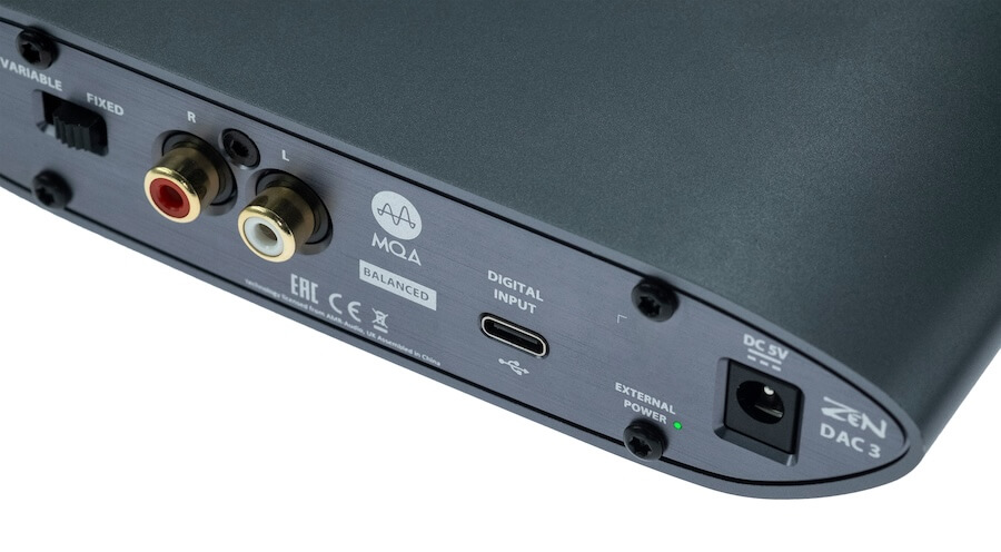 iFi ZEN DAC 3 Rear Angle Corner