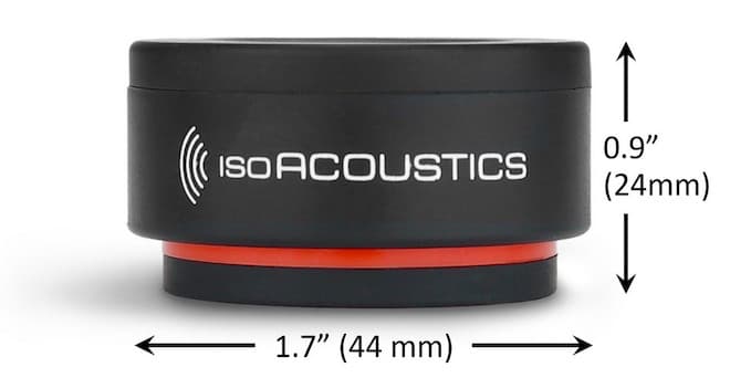 IsoAcoustics ISO-PUCK mini dimensions