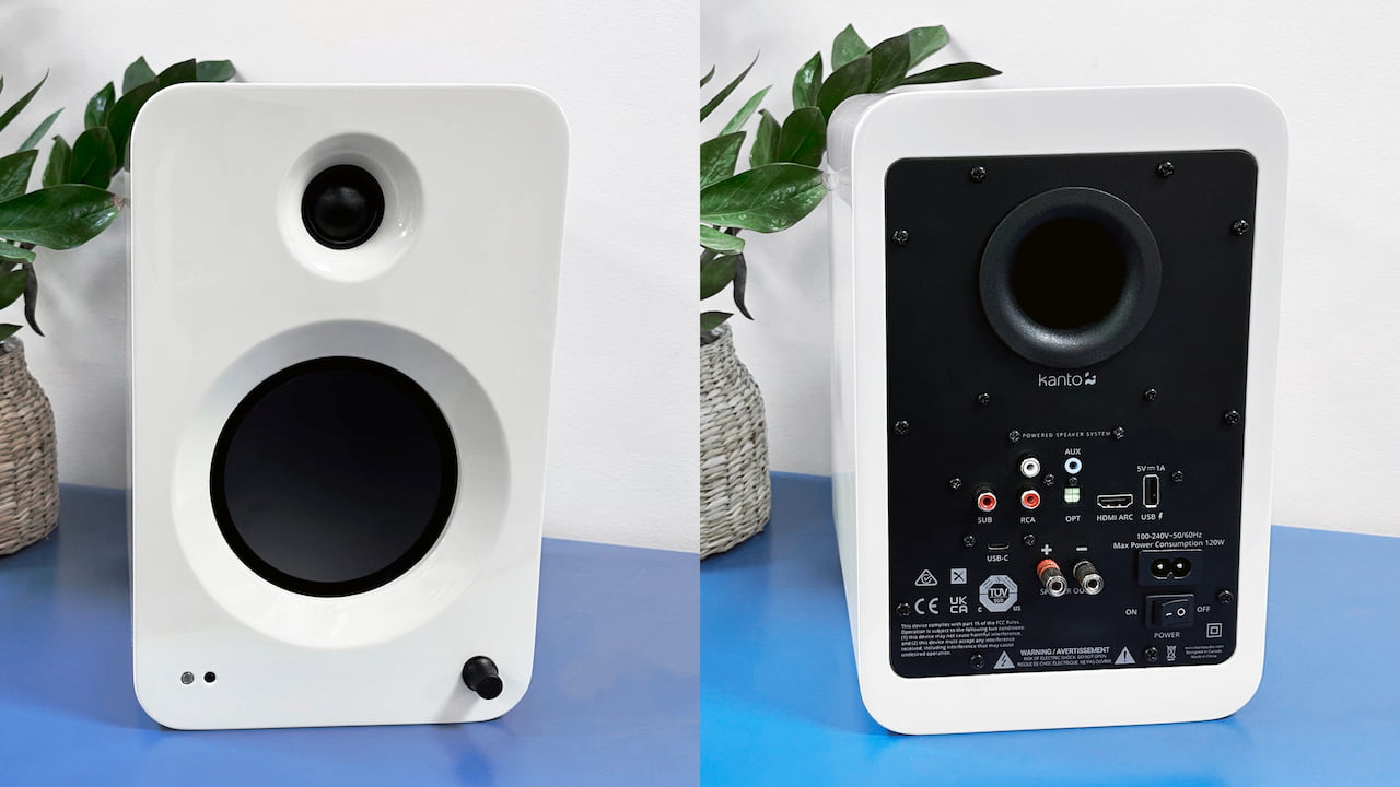 Kanto Ren Wireless Speaker Front and Back