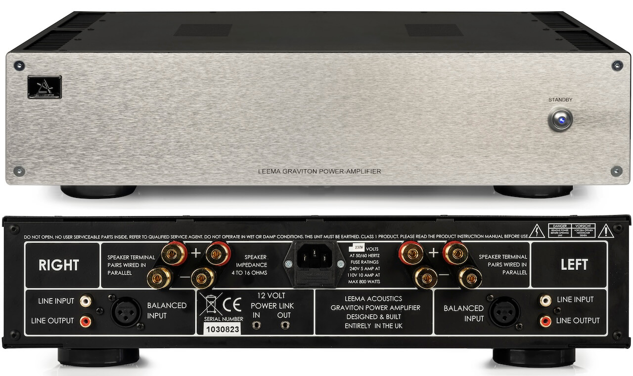 Lemma Acoustics Quantum Line Graviton Power Amp Silver Front/Rear