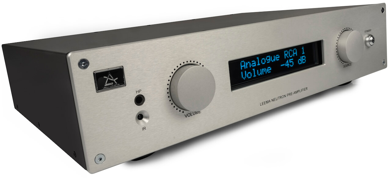 Lemma Acoustics Quantum Series Neutron Preamp/DAC Silver Front Angle