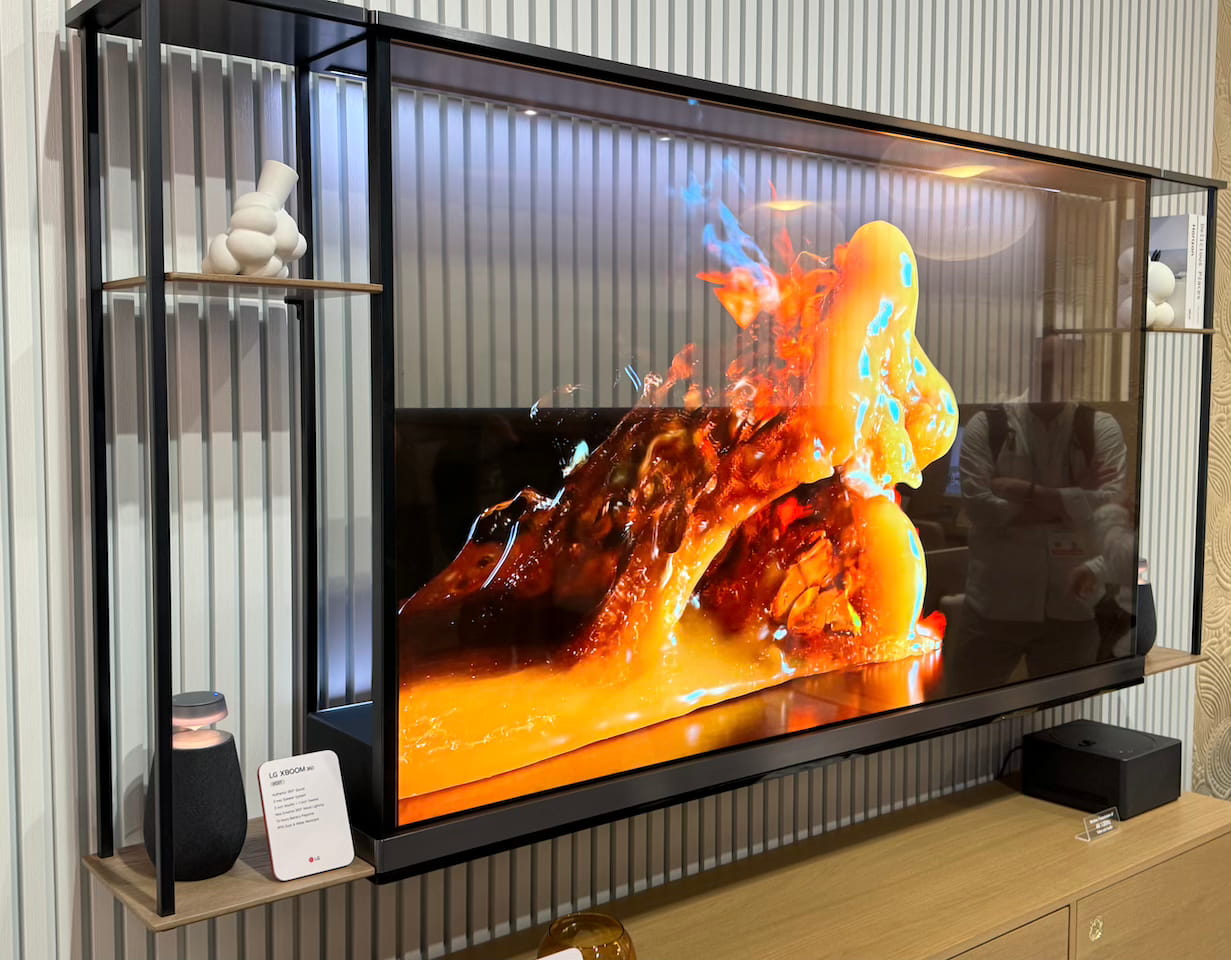 LG Signature OLED T Transparent 77-inch TV at CES 2024