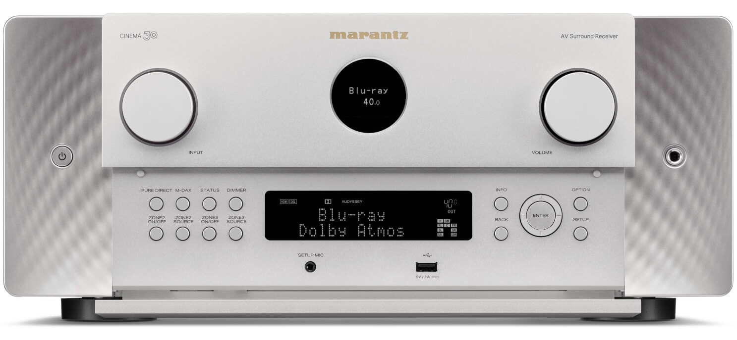 Marantz Cinema 30 AVR Silver Gold with Panel Open