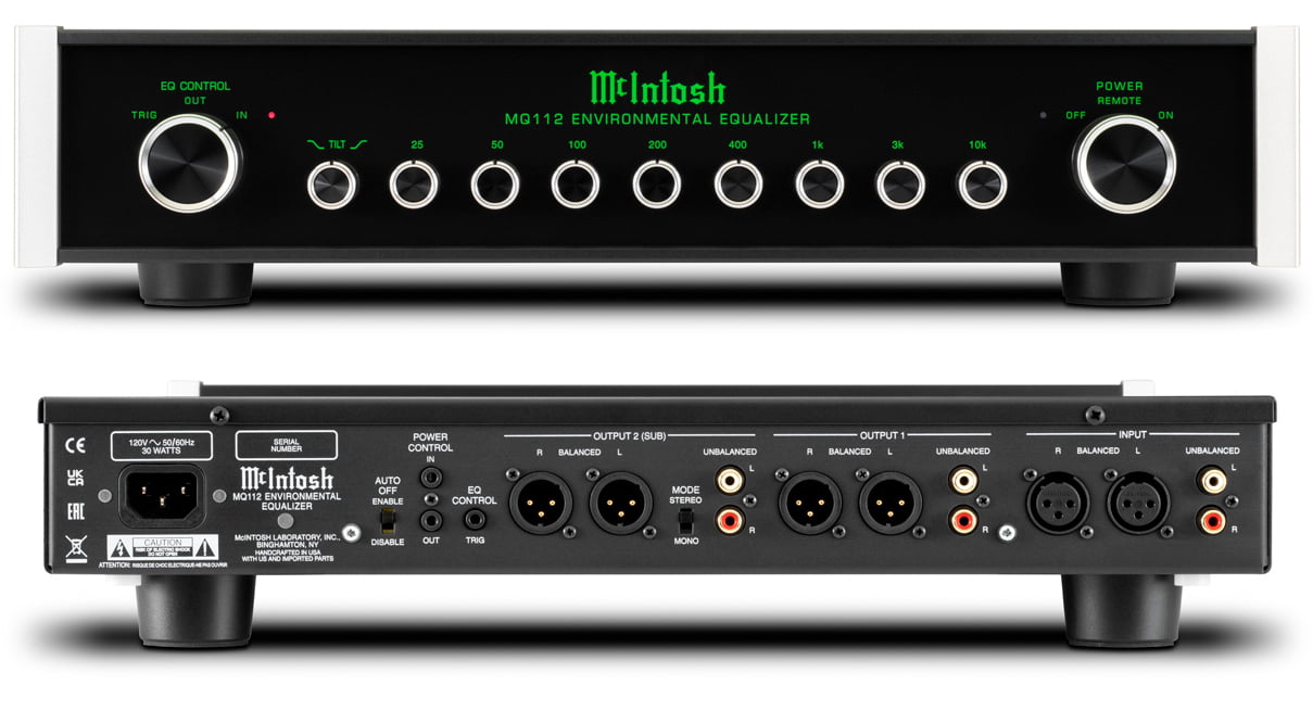 Mcintosh MQ112 Environmental Equalizer Front and Back