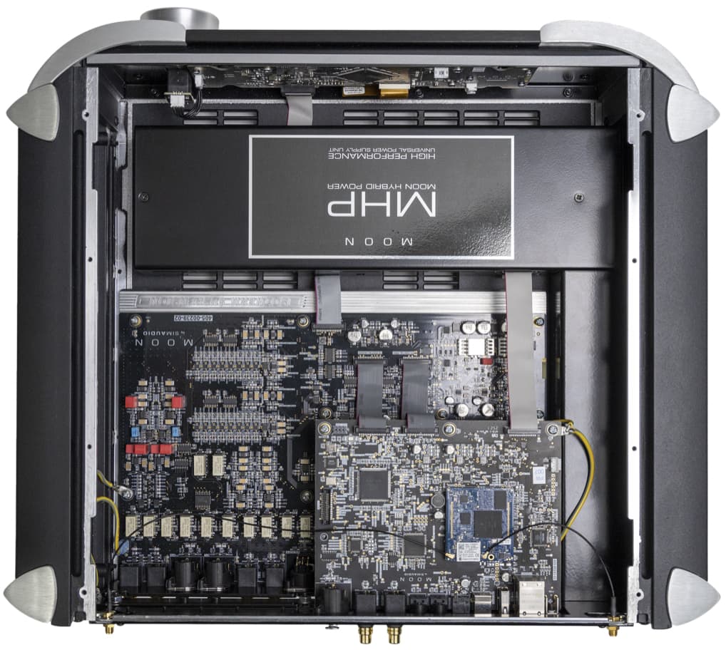 Inside view of Moon Audio 891 Network Player / Preamplifier