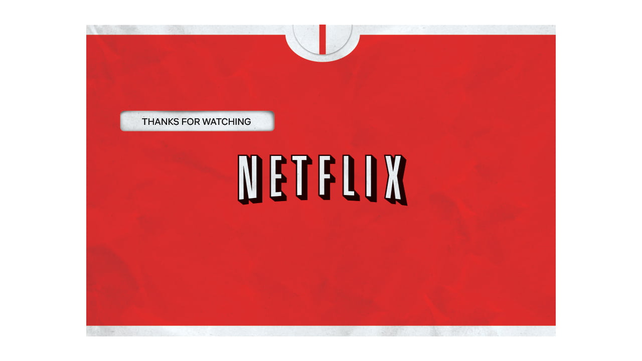 Netflix Thanks for Watching Envelope