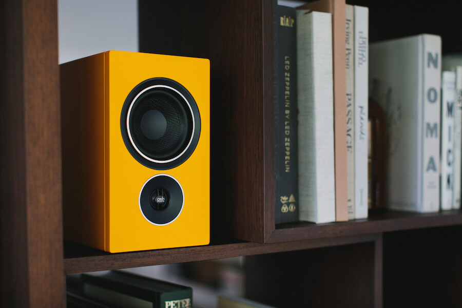 PSB Alpha iQ Wireless Bookshelf Speaker Yellow