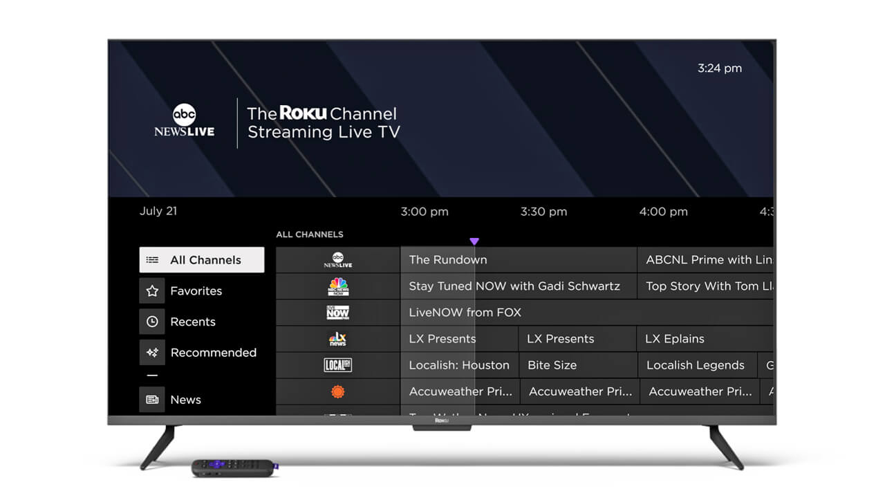 Roku Live TV Channel Guide