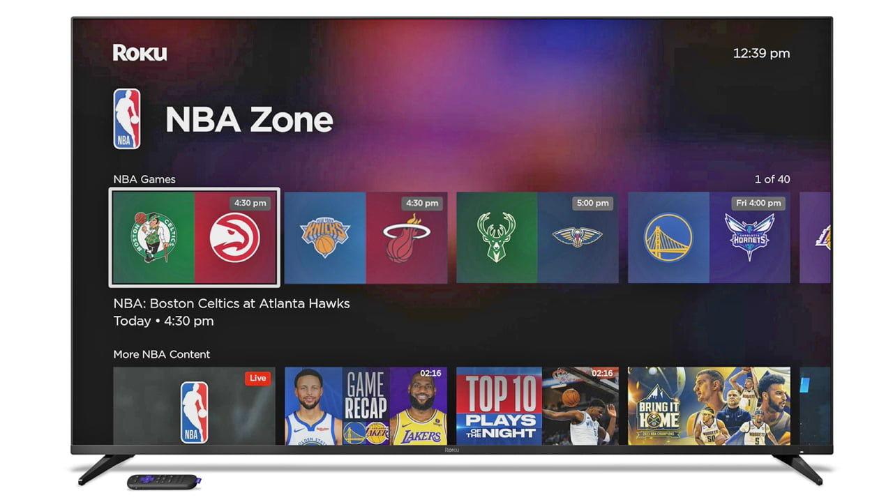 Roku NBA Zone Screen