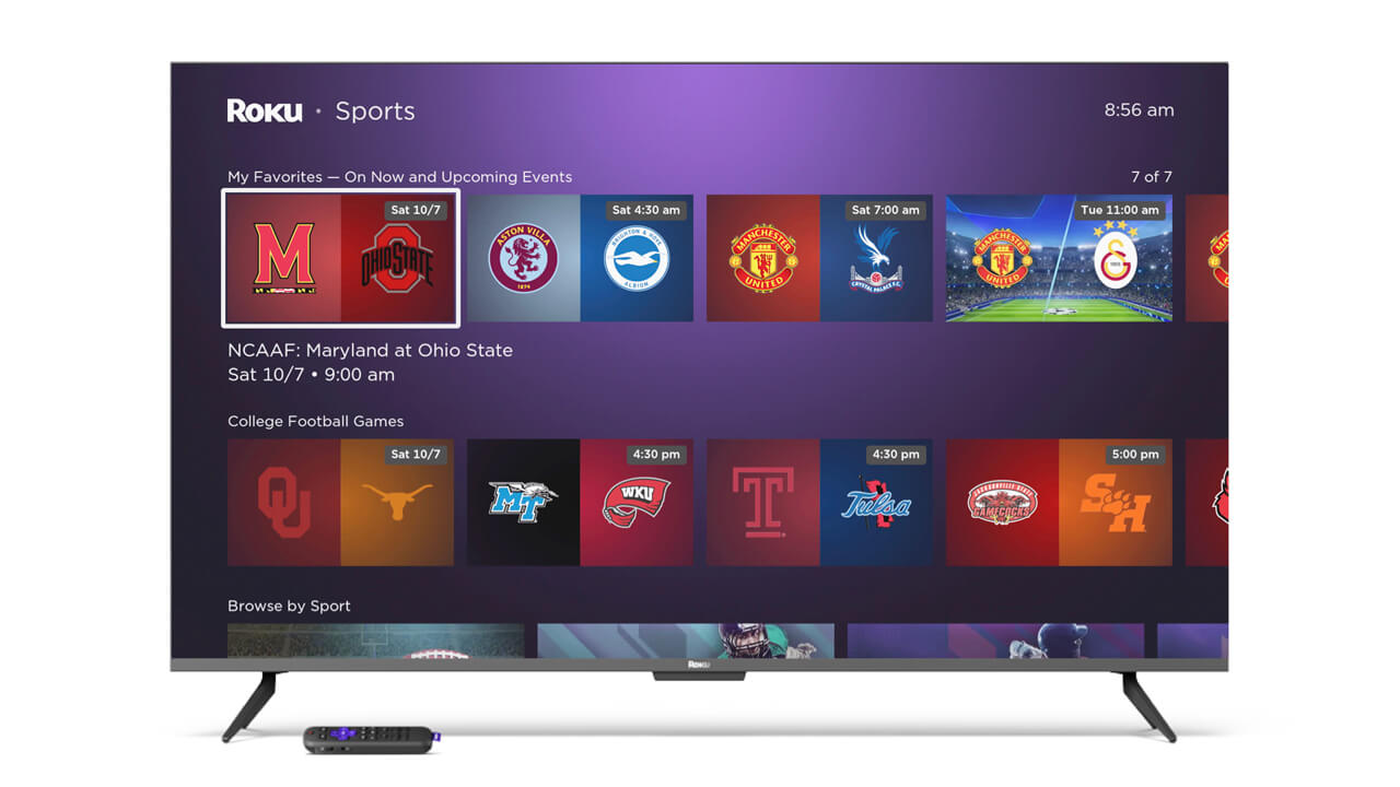 Roku Sports Favoriting 2