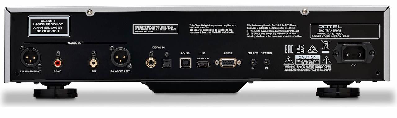 Rotel DT-6000 DAC/Transport Rear