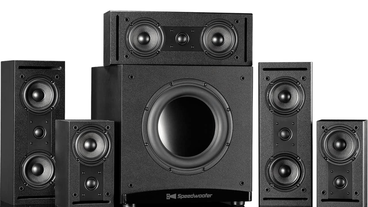 RSL Speakers CG3M and CG23M 5.1 Speaker System without Grilles and Speedwoofer 10S MKII