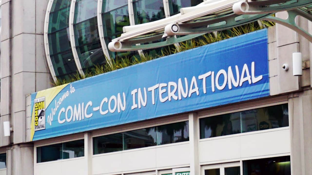 Welcome to Comic Con 2023 Sign at San Diego Convention Center