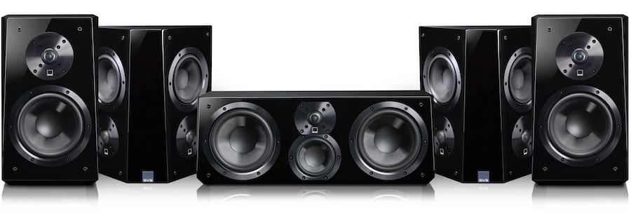 SVS Ultra Bookshelf, Surround and Center Speakers in Gloss Black