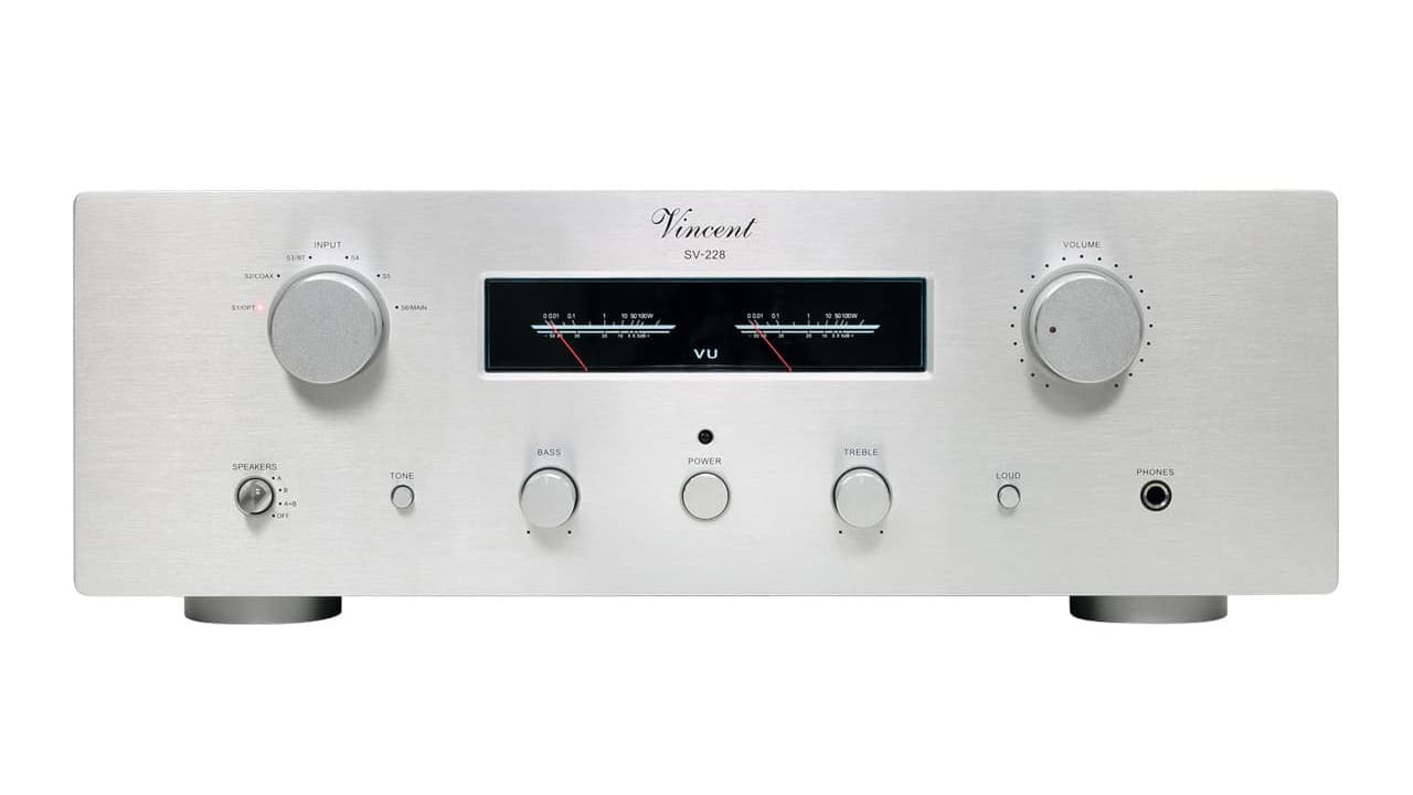 Vincent Audio SV-228 Integrated Amplifier Silver Front