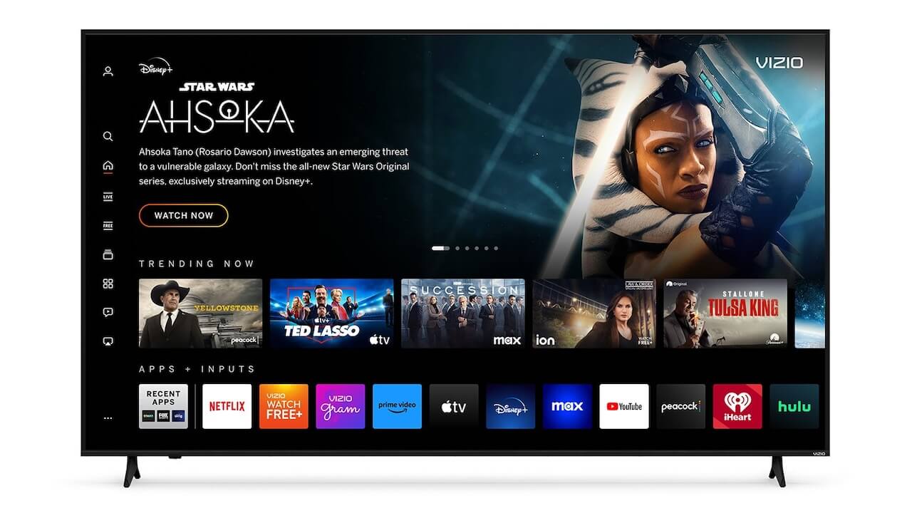 VIZIO V4K86C-0804 86-inch 4K HDR Smart TV Front with OS Menu