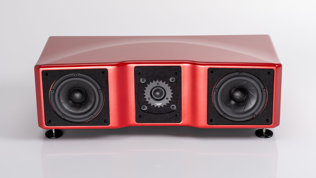 Wilson Audio WASAE Center Channel Speaker Front No Grille in Crimson