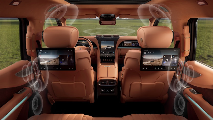 Yangwang U8 luxury EV SUV with Dynaudio speaker system interior