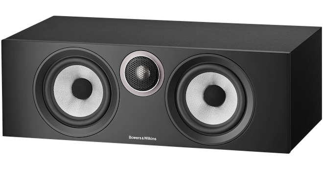 Bowers & Wilkins HTM6 S3 Center Channel Speaker Black Front Angle